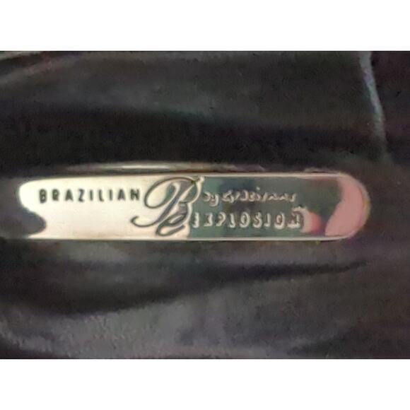 BRAZILIAN EXPLOSION by Gracienne Black Quilted Leather 2" Chunky Heel 39 US 8.5 - Picture 7 of 9